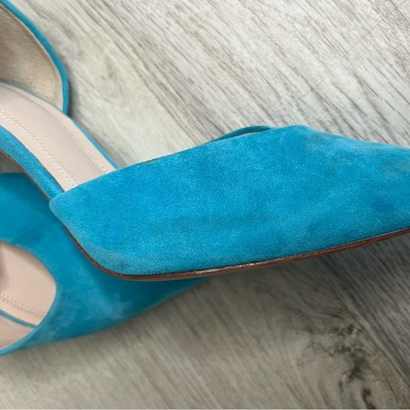 Marc Fisher Tammy Dorsay Pump Blue Pointed Toe 3.5 In Stiletto Heel Size 7 M - Picture 9 of 12